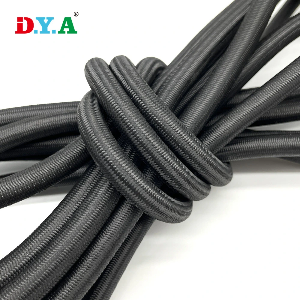 Heavy Duty Diameter 12mm Trampoline Elastic Ropes Double Polyester Coating Bungee Cord for Outdoor