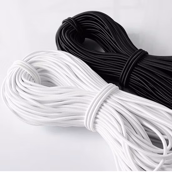 고온 방지 2.5mm 4mm 8mm 10mm 고무 라텍스 스트레치 땋은 탄성 코드 Drawstring 탄성 번지 충격 코드