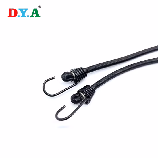 금속 후크가 있는 맞춤형 색상 4mm 5mm 탄성 번지 코드